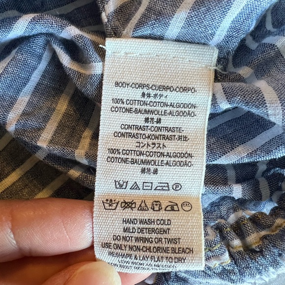 Free People Allora Blue Crop Stripe Top size XS - Picture 12 of 12